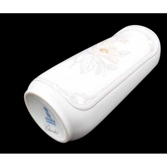 Kaiser Chantal Bud Vase Porcelain Flowers West Germany Vintage K Nossek 6" AK - Picture 13 of 16